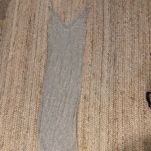 PrettyLittleThing Silver Maxi Dress